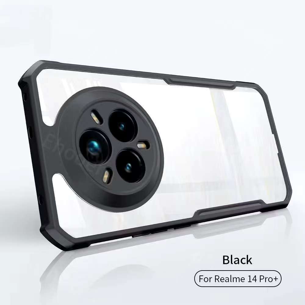 realme 14 Pro Plus(ส่งในไทย)เคสกันกระแทกขอบสีหลังใสRealme 14X/Realme 14Pro/Realme 14 Pro+ตรงรุ่น
