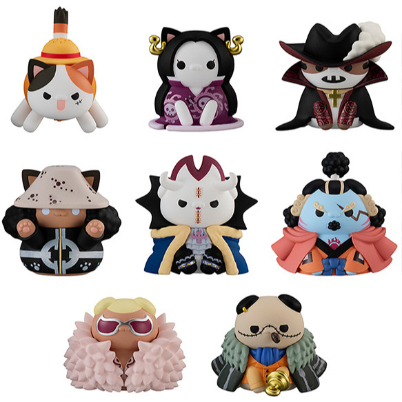[พร้อมส่ง/มือ 1] MEGA CAT PROJECT One Piece Nyan Piece Luffy and the Seven Warlords of the Sea (8pcs) 	4535123838484