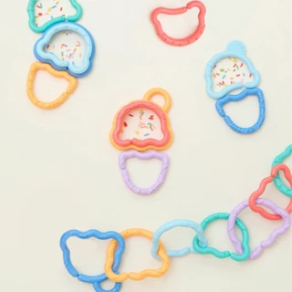 [สินค้าขายดี]Haave Bricks Baby Ring ห่วงหัดจับ เพลยิม ฝึกการสัมผัสและกระตุ้นพัฒนาการเด็กเล็ก ของขวัญเยี่ยมคลอด