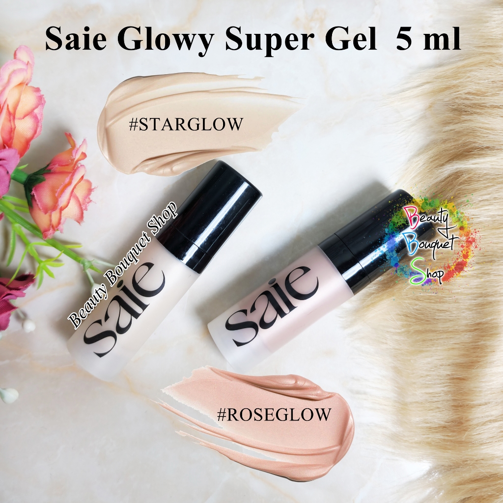 ลิควิดไฮไลท์เตอร์ Saie Glowy Super Gel หัวปั๊ม 5 ml