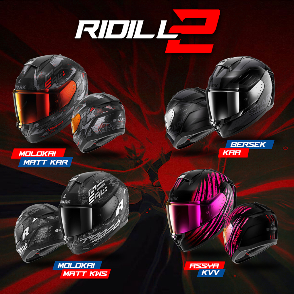 หมวกกันน็อคเต็มใบ SHARK รุ่น RIDILL 2