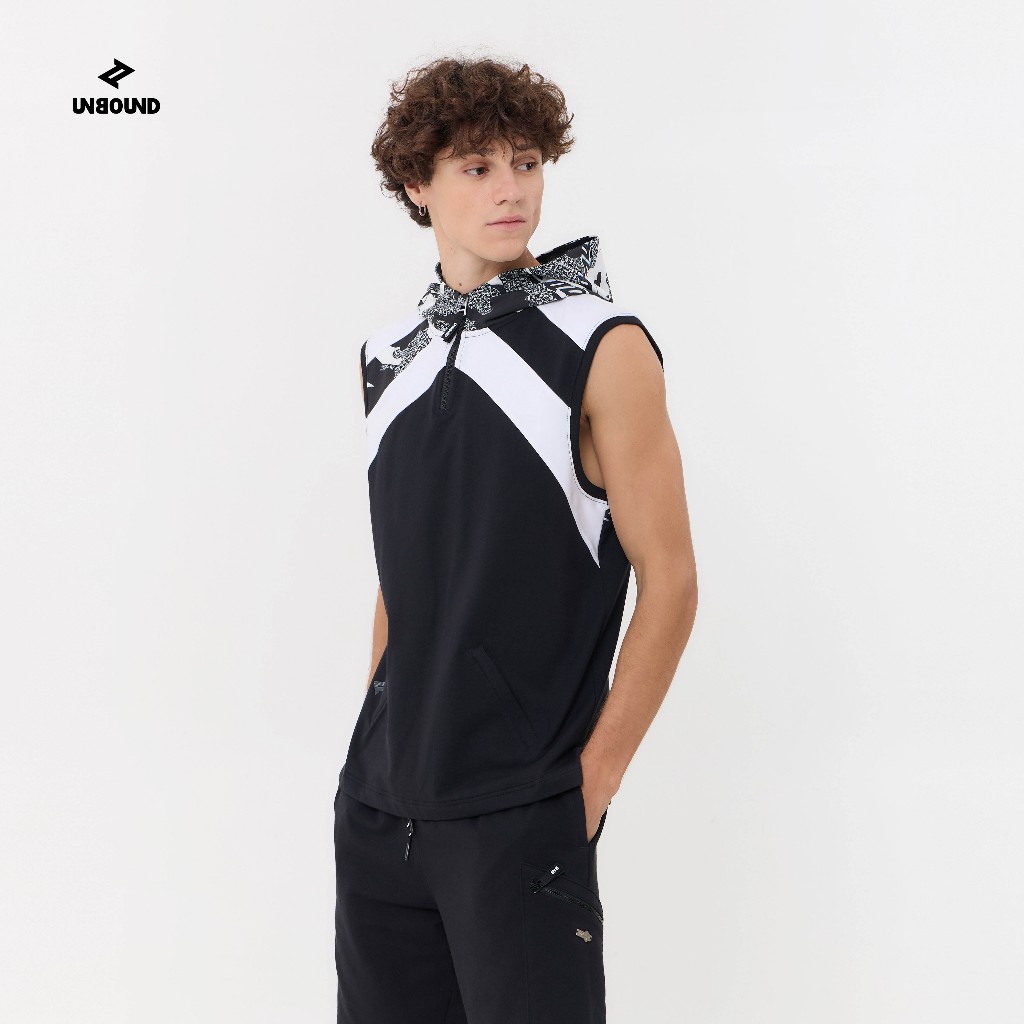 UNBOUND ASTRO CAMO SLEEVLESS HOODIE  เสื้อฮู้ดแขนกุดชายลายคาโม่