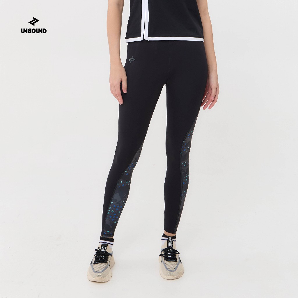 UNBOUND ASTRO CAMO STAR CLUSTER HIGH WAIST LEGGINGS กางเกงเลกกิ้งเอวสูงสีดำ ลายพรางคาโม่ ผ้านุ่ม ยืดหยุ่น ใส่สบาย