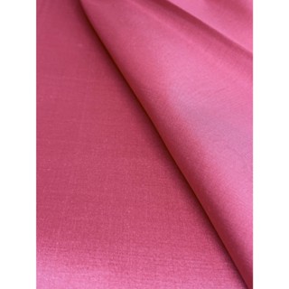 ผ้าไหมแท้ 100% พื้นเรียบ สีชมพูโอรส จำนวน1 =1*1เมตรทอ2เส้นเน…