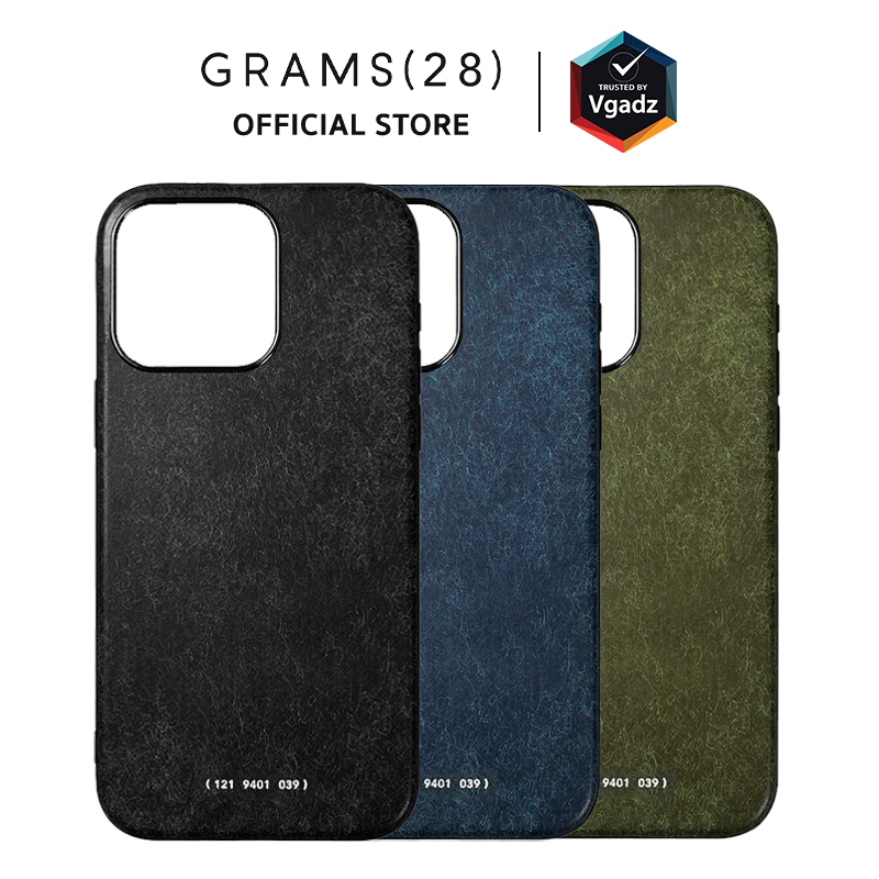 GRAMS(28) - เคสสำหรับ iPhone 15 Pro Max รุ่น 121 Magnetic Leather (Snowflake Leather)