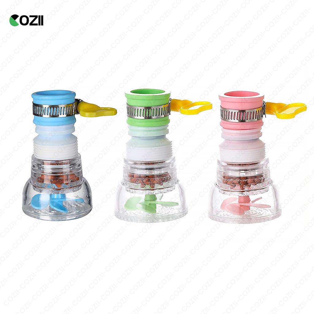 COZII หัวต่อก๊อกน้ำ หัวต่อกันน้ำกระเด็น หมุนได้ 360องศา องศา หัวต่อกันน้ำกระเด็น ช่วยกรองสิ่งสกปรก หัวกรองน้ำ มี 3 สี