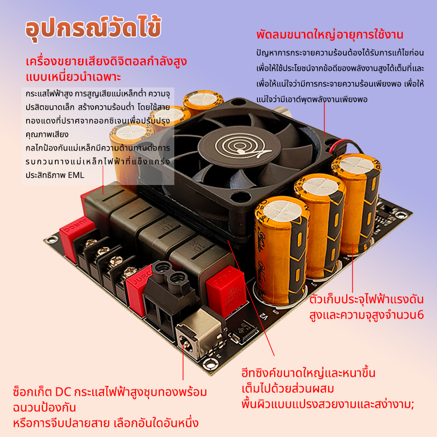 แท้  zk 6002 แอมป์ขับซับบลูทูธ กำลัง600+600วัตต์ TPA3255 DC 18-50V  แอมป์จิ๋วขับซับ  zk-6002 ขับซับเบส แอมป์จิ๋ว2.0