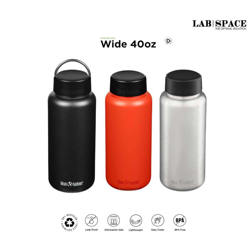Klean kanteen 40 oz Wide Water Bottle with Loop Cap