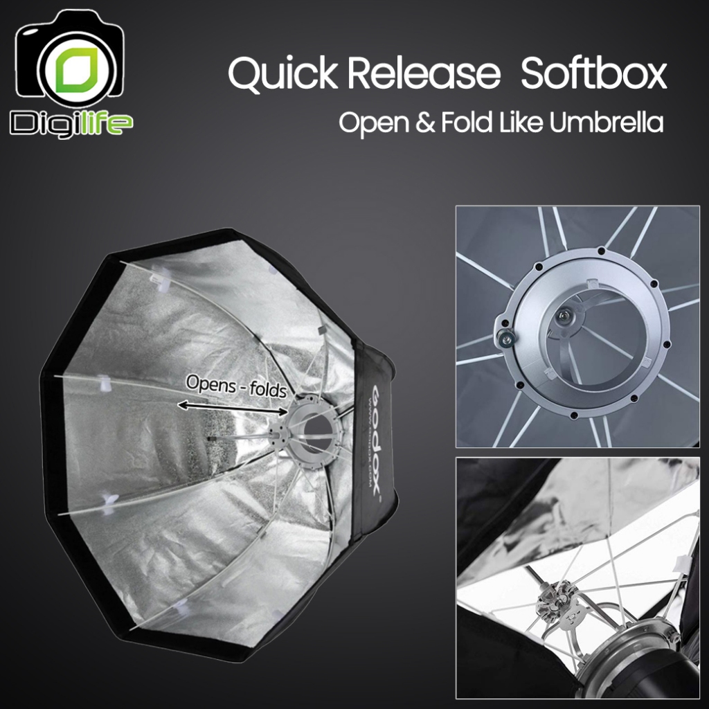 Godox Softbox SB-GUE 95 cm. Quick Release Octa Softbox With Grid ( Bowen Mount ) / Digilife Thailand