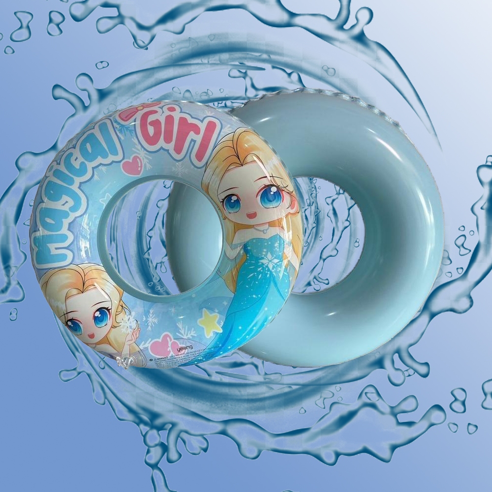 【COD】ห่วงยางเป่าลมลายเจ้าหญิงเอลซ่าสีฟ้า ของเล่นสงกรานต์ ห่วงยางเป่าลมเด็กแบบหนา สินค้าพร้อมส่ง ออกกำลังกาย กีฬา ว่ายน้ำ