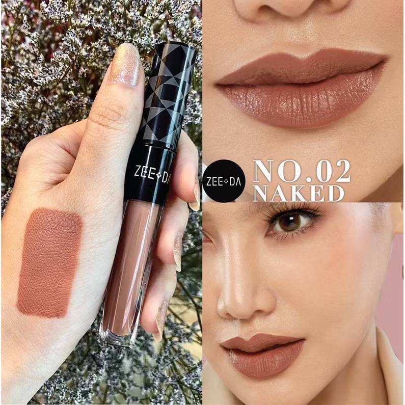 💄 (02 น้ำตาลนู้ด) ZEEDA LIP MATTE ลิปกันน้ำ กันเหงื่อ สีขายดีที่สุด