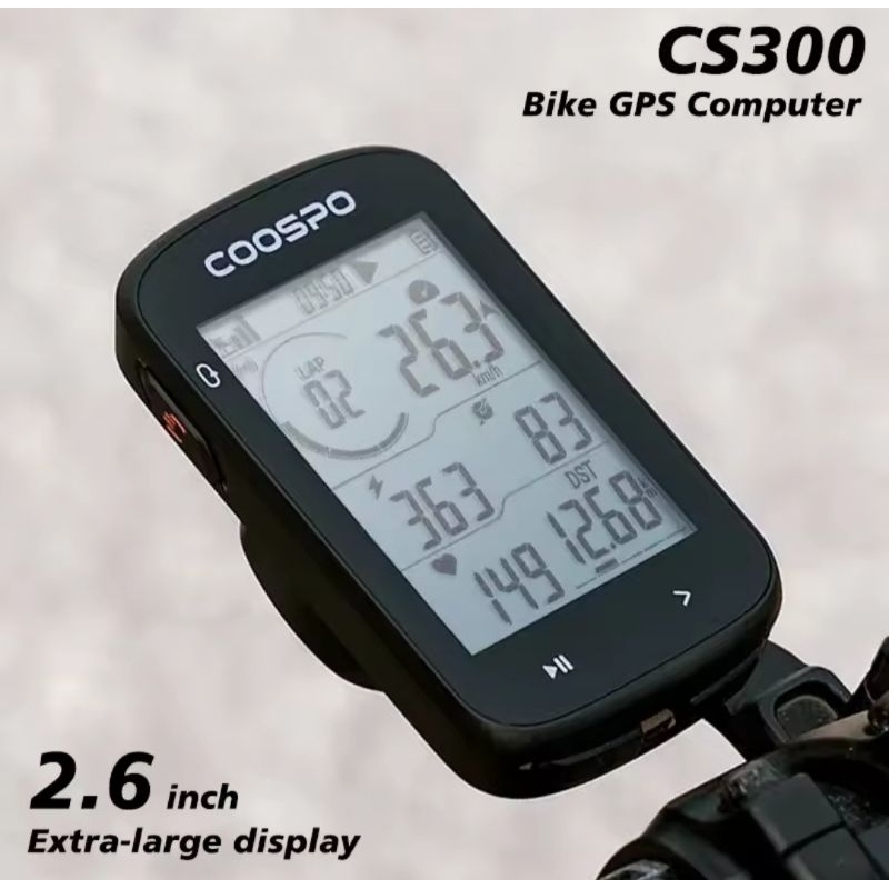 ไมล์ COOSPO CS300  GPS  หน้าจอ 2.6 นิ้ว บลูทูธ ANT+ IPX7 ซิงค์แอป Strava TP