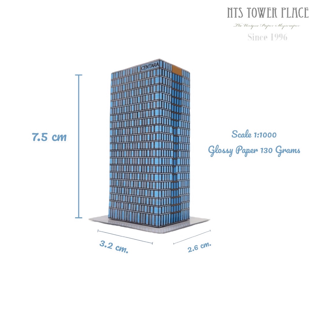 โมเดลตึกกระดาษ โรงแรม Centara Ayutthaya สูง 20 ชั้น