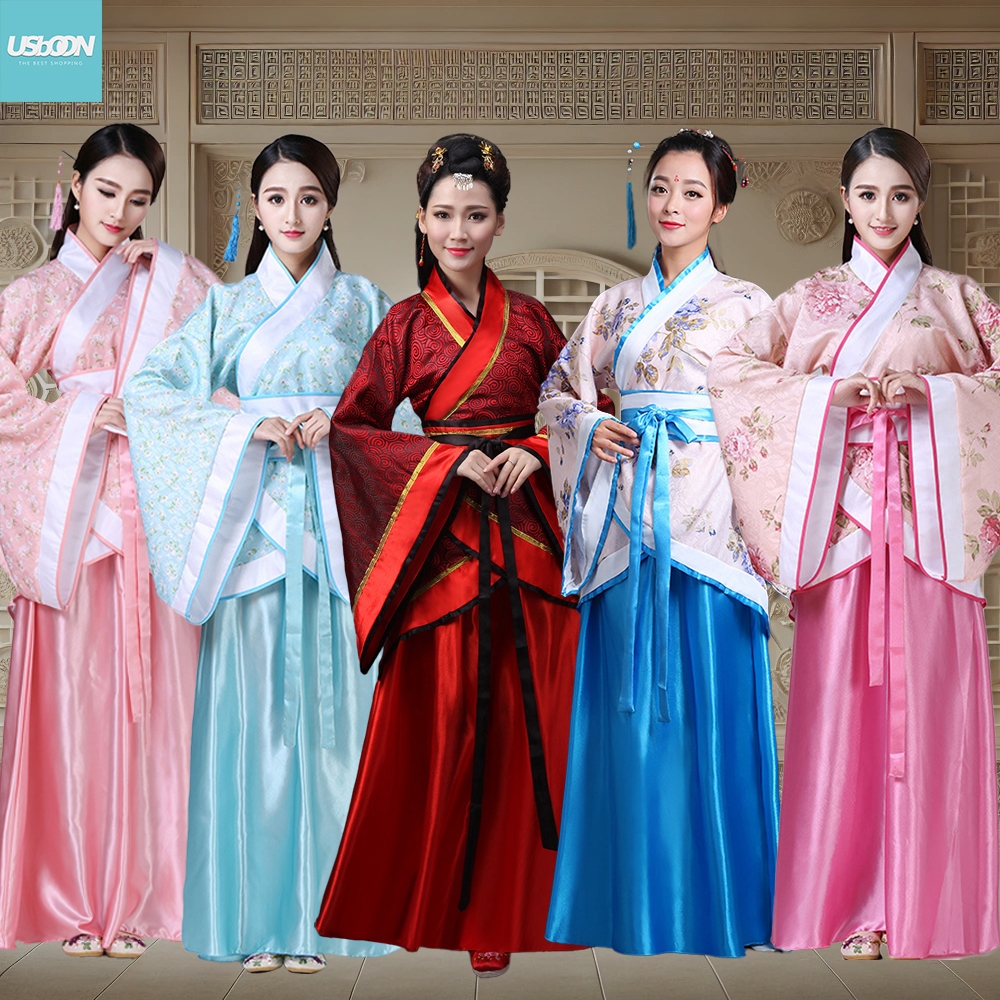 ชุดจีนโบราณ ฮั่นฟู สวมใสสบาย ระบายอากาศได้ดี เหมาะสำหรับผู้หญิง