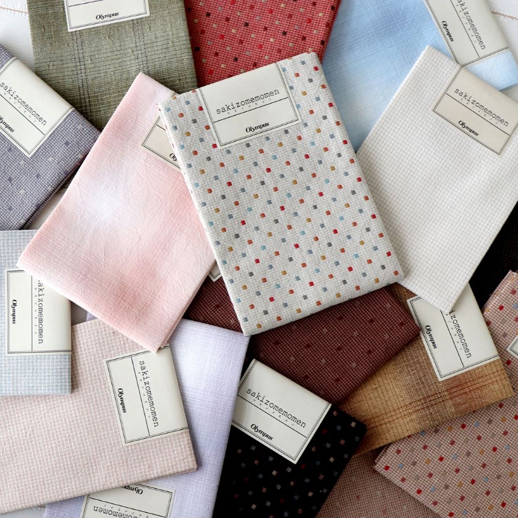 Olympus Sakizomemomen  ผ้า Cotton สำหรับงานฝีมือ งานปัก งาน patchwork งานเย็บ ญี่ปุ่นแท้