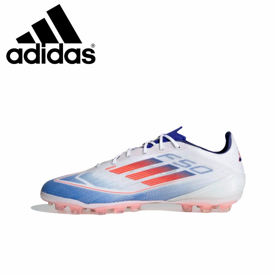adidas F50 ELITE AG white blue red รองเท้าฟุตบอล（ของแท้ 100 %）