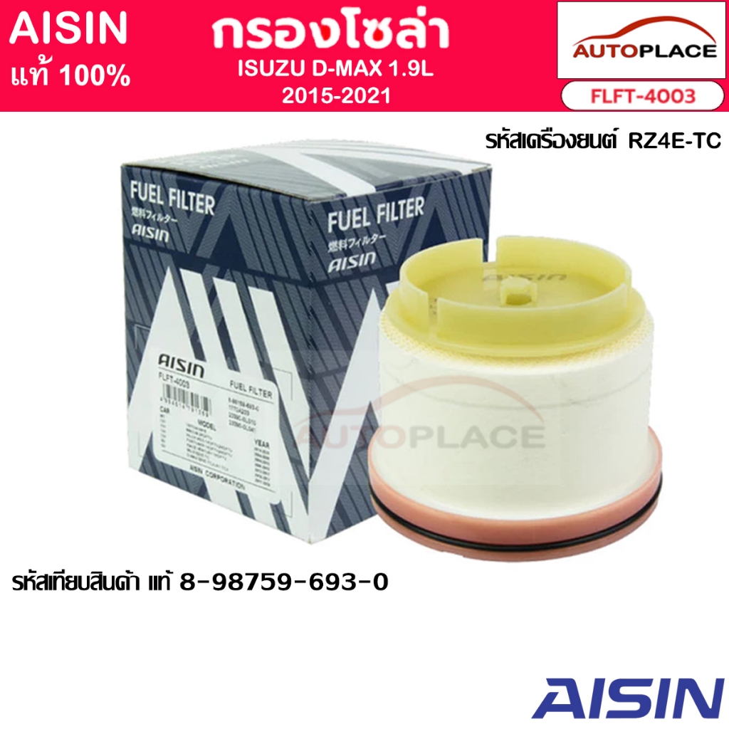ISUZU D-MAX 1.9L ปี 2015-2021 เครื่องยนต์ RZ4E-TC ลูกกระดาษ รหัสเทียบสินค้า แท้ 8-98759-693-0