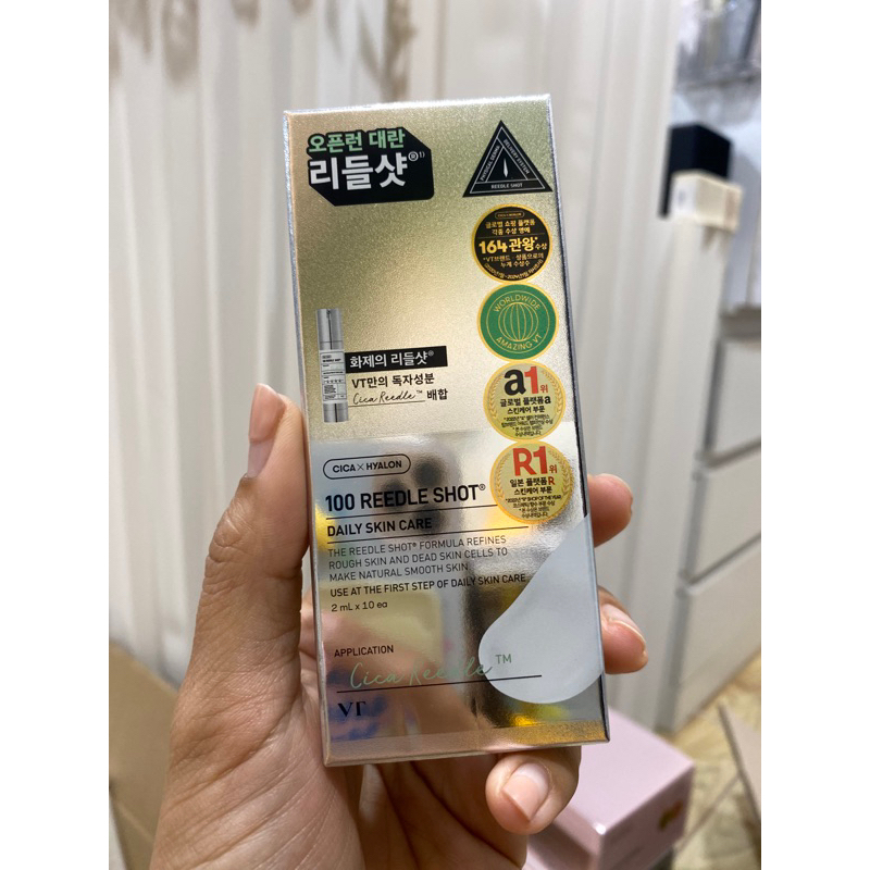 vt 100reedle shot skin daily cica x hyaron