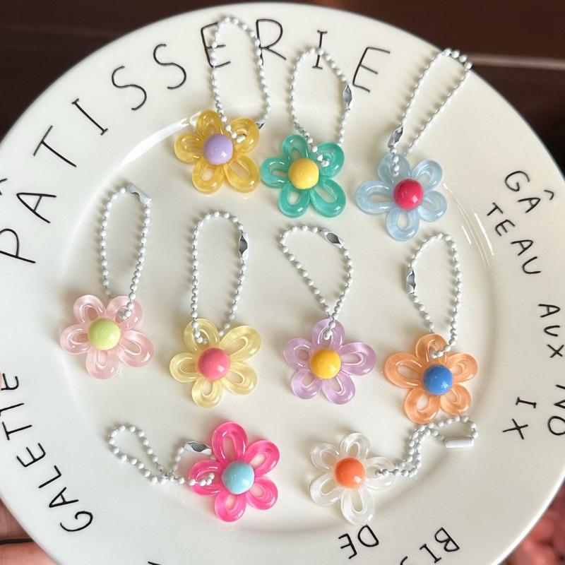 พร้อมส่ง🇹🇭 D010 พวงกุญแจดอกไม้ ที่ห้อยกุญแจ พวงกุญแจ ดอกไม้