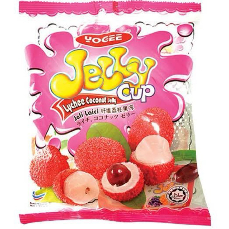 east Yogee Jelly cup lychee coconut jelly แบบถ้วย เจลลี่ลิ้นจี่โคโคนัทมะพร้าว