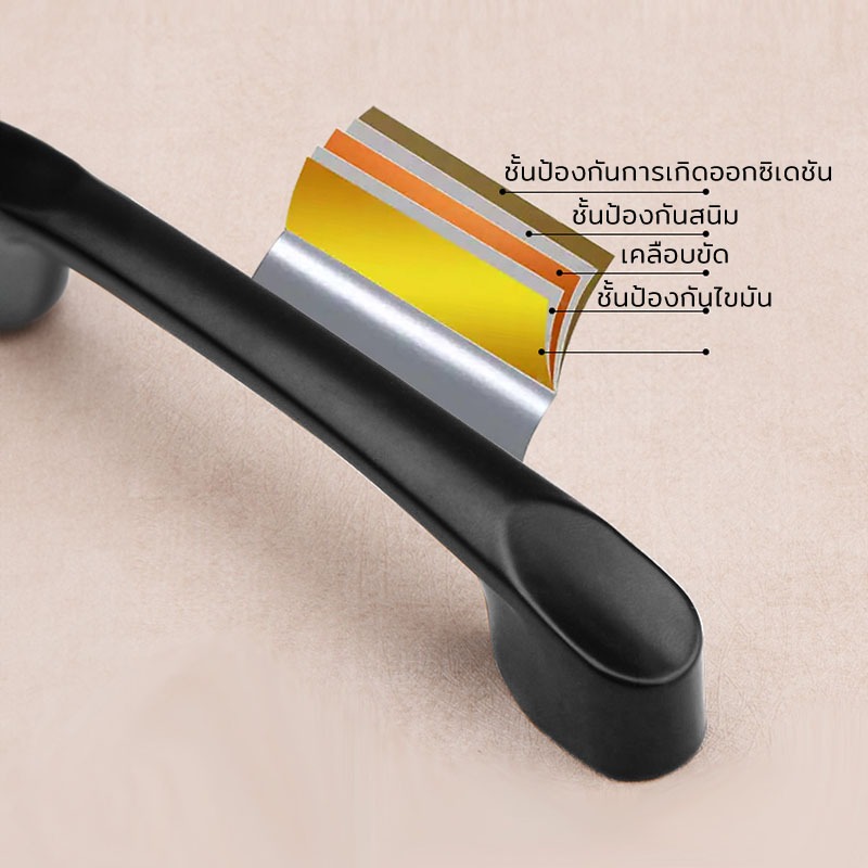 MUSCLE COW มือจับประตู ชุดดำ หลากหลายสไตล์ ตู้ ฮาร์ดแวร์ ลูกบิดลิ้นชัก ตู้เสื้อผ้าดึง มือจับประตู คณะรัฐมนตรีดึง ราคา ถูกที่สุด ดีลบีเคเค แกลเลอรีภาพที่ 6