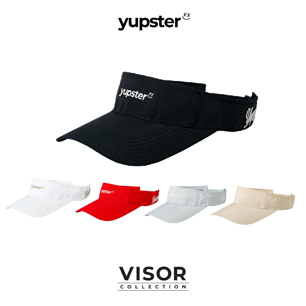 Yupster หมวกวิ่ง หมวกกันแดด Visor Cap รุ่น VISOR : 5 สี  หมวกวิ่ง ตีกล์อฟ กันแดด ระบายอากาศดี จำนวนจ