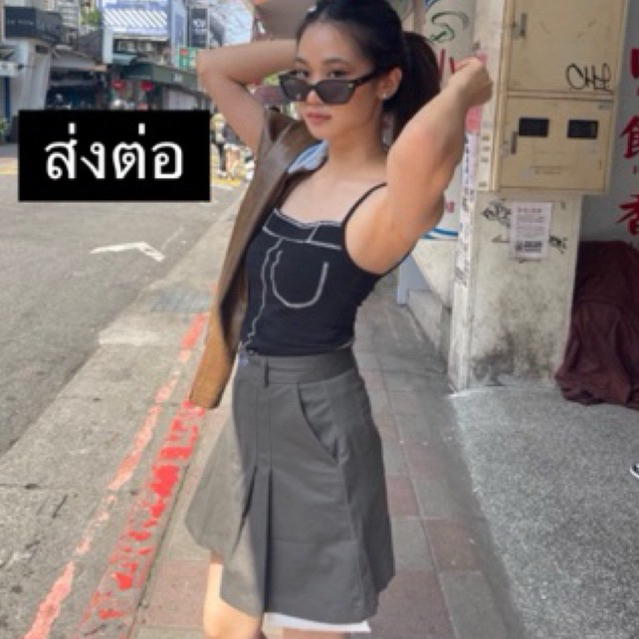 Quera brand lil miss skirt สีเทา size S