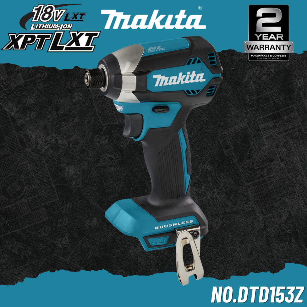MAKITA สว่านไขควงกระแทกไร้สาย 18V 1/4" No.DTD153Z (เฉพาะตัวเครื่อง)