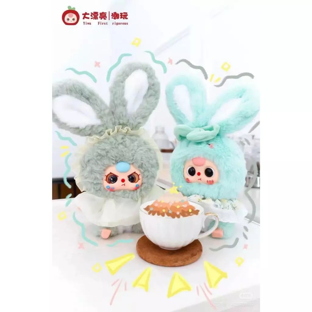 [สินค้าพร้อมส่ง] พวงกุญแจตุ๊กตา Baby Three Lily Rabbit Town V2  : แบบจุ่มและเช็คการ์ด นะคะ อุปกรณ์เสริมกระเป๋า