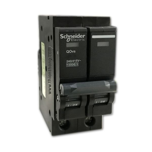 Schneider Miniature Circuit Breaker QOvs Main Breaker 2Pole, 16-63A 10kA