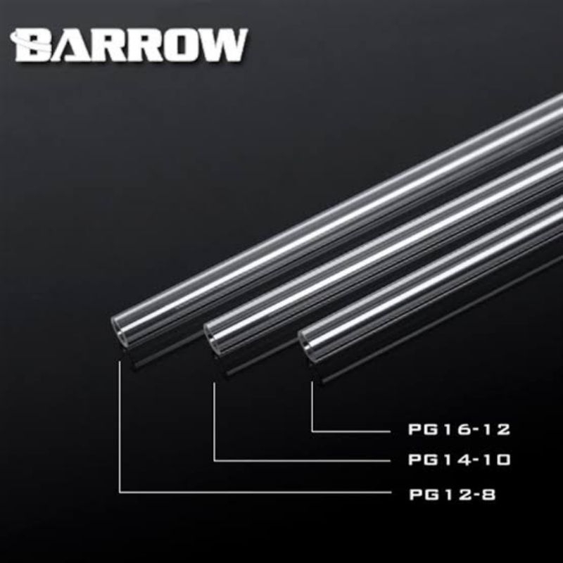 PETG Tube BARROW ท่ออะคริลิคใสมี 3 ขนาด ID8mm x OD12mm , ID10mm x OD14mm , ID12mm x OD16mm ยาวท่อนละ 50 เซนติเมตร