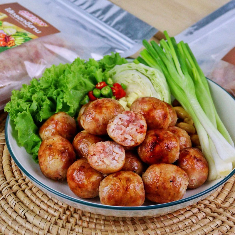 ไส้กรอกอีสาน ไส้กรอกอีสาน ไส้กรอกแพค 1,000 กรัม 30 ลูก