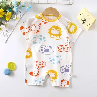 Babyonline(Y321)P1-OF4 (ส่งด่วน1วัน)ชุดบอดี้สูทเด็กแรกเกิดลายการ์ตูน ผ้าฝ้าย อ่อนโยนต่อผิวเด็ก มีกระดุมไหล่
