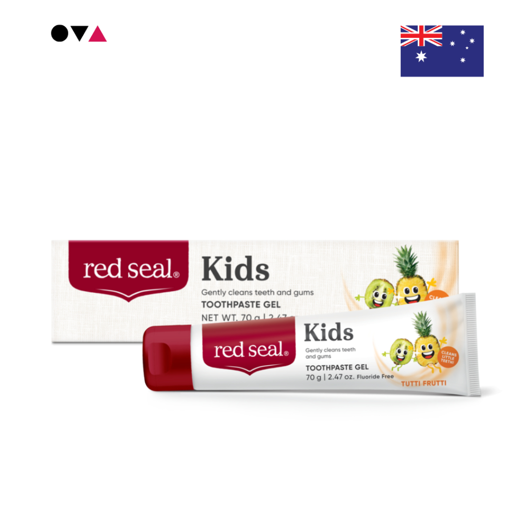 Red Seal Kids Tutti Frutti Toothpaste 70g ยาสีฟันกลิ่นผลไม้ สำหรับเด็ก ป้องกันฟันผุ