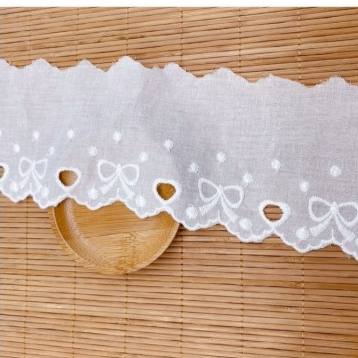 Macraft  ผ้าคอตตอน ริบบิ้นผ้าไหม แต่งลูกไม้ ผ้าชีฟอง สีขาว สําหรับตกแต่งเสื้อผ้า DIY CTA 10