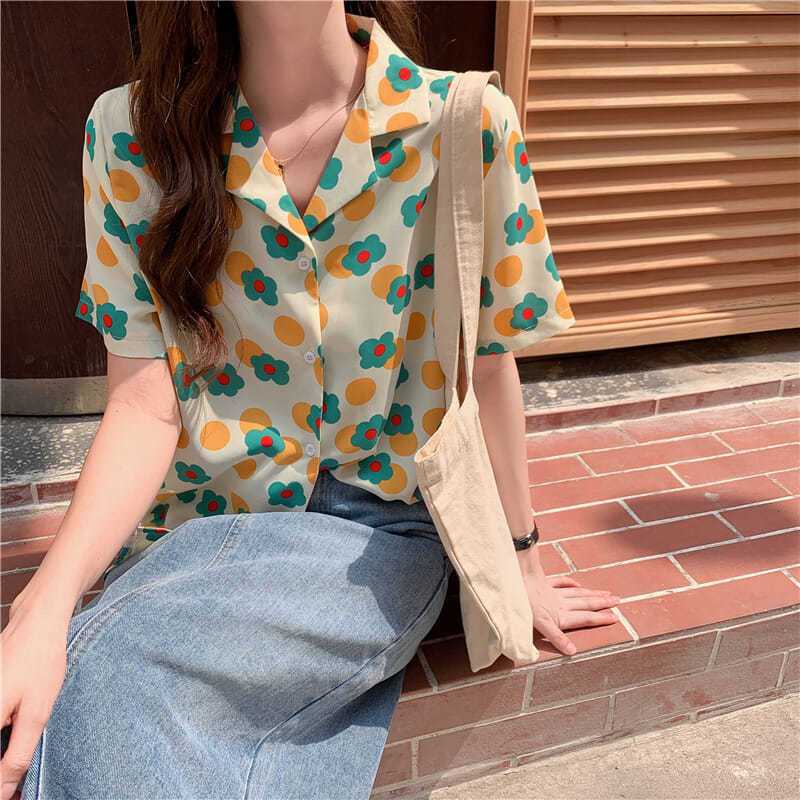 cherryshop🍒เสื้อเชิ้ตเรียบหรู เสื้อเชิ้ตระบายอากาศ สบาย สไตล์สตรีท กันแดด สวยหวาน หล่อ ลดอายุ อ่อนโยน รูปที่ 2