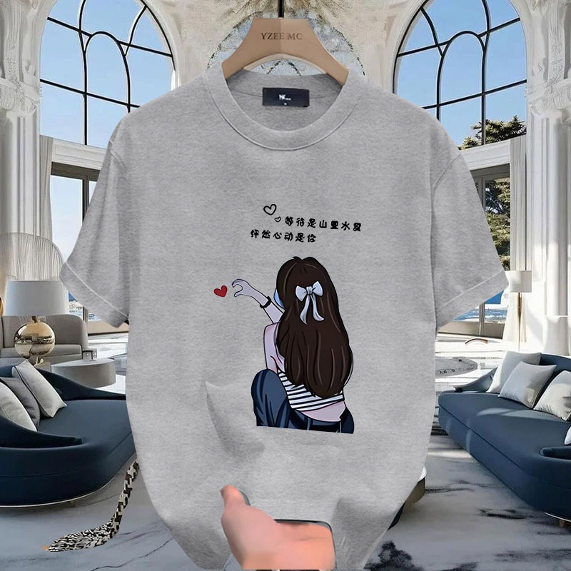 D1066เสื้อยืดแขนสั้น  ผ้านุ่มยืดได้ใส่สบายฯ ลายแฟชั่นนานาชาติ ปลีก-ส่ง - รูปที่ 6