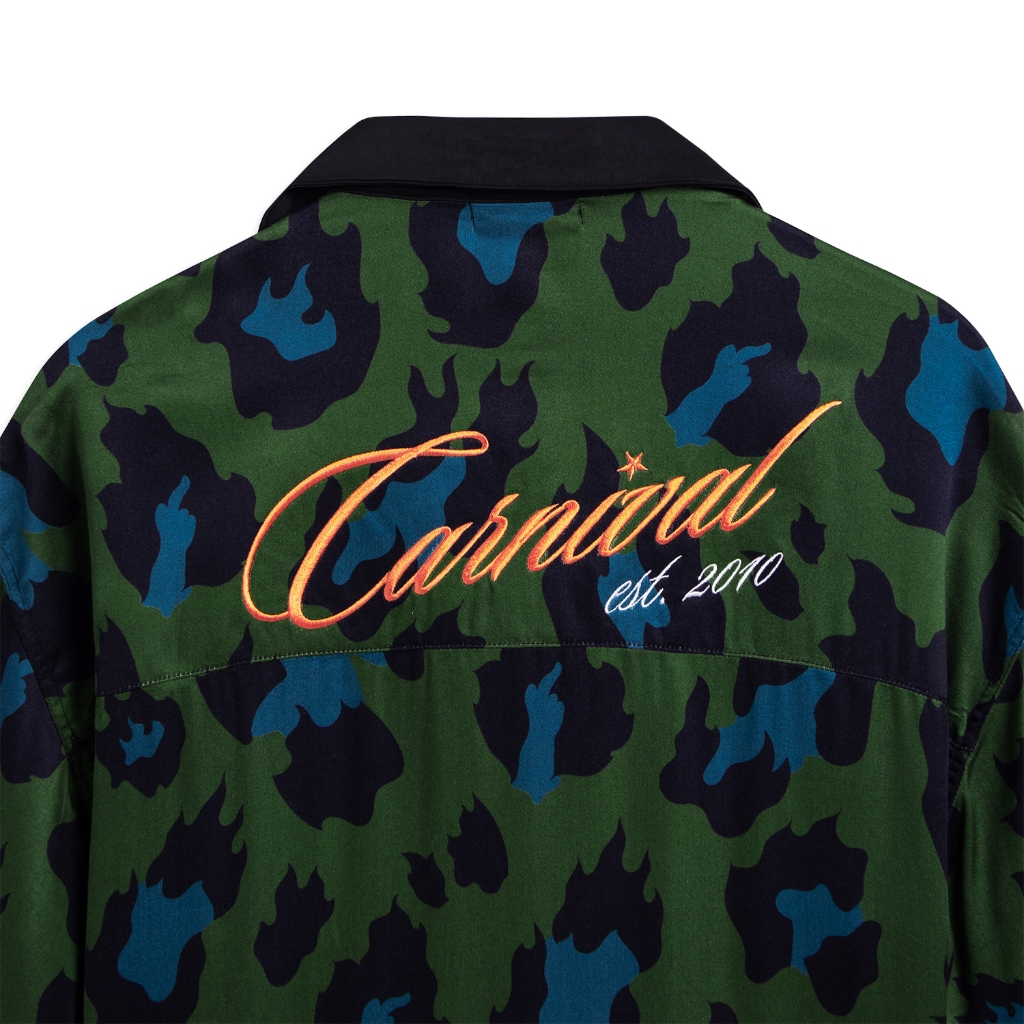 CARNIVAL CNVFW24HW002GR LEOPARD HAWAII SHIRT GREEN