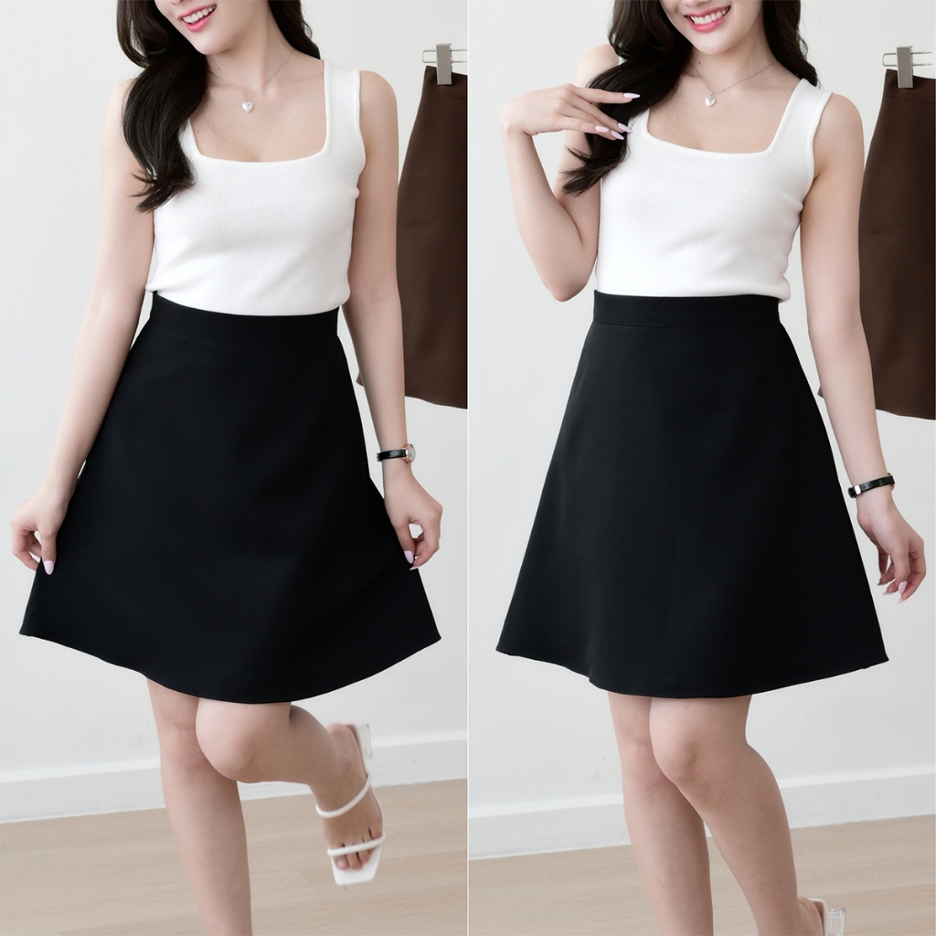 กระโปรงทรงเอย้วย กระโปรงทำงาน กระโปรงทรงสวย รุ่น Runway Skirt (ทรงเอย้วย)