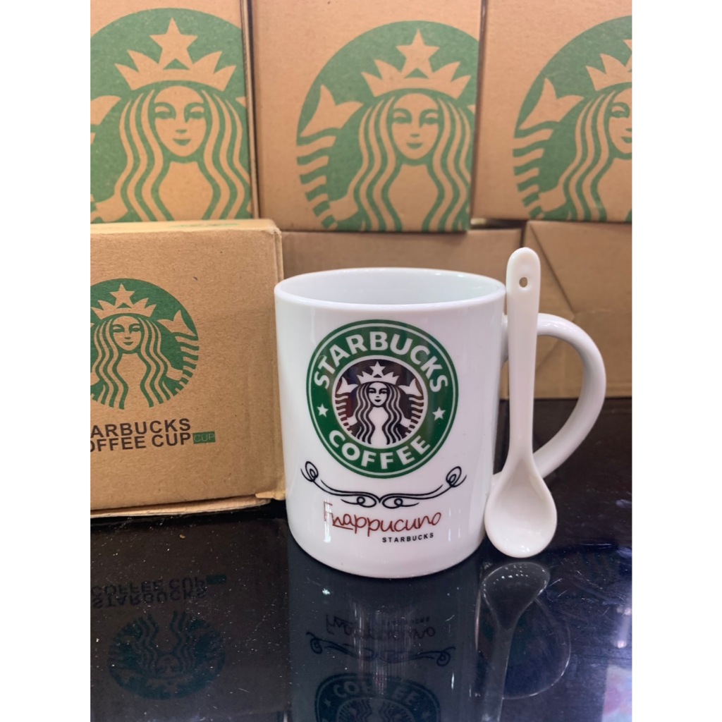 พร้อมส่ง แก้ว ถ้วยกาแฟสตาร์บัค แก้วเซรามิค อย่างดี ลายน่ารัก