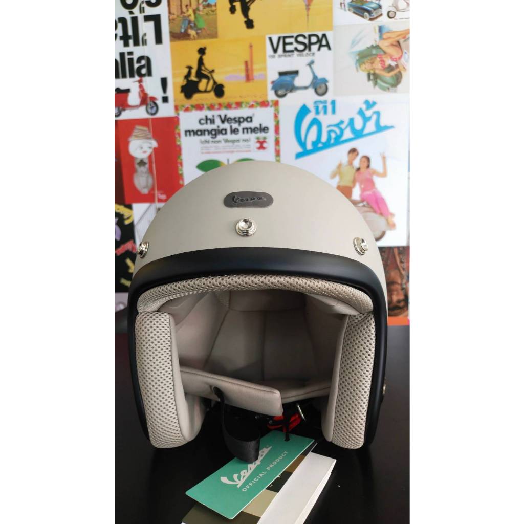 หมวกกันน๊อค VESPA รุ่น MODERN MILTARY สินค้าแท้จากศูนย์เวสป้า100% **มีจำนวนจำกัด**