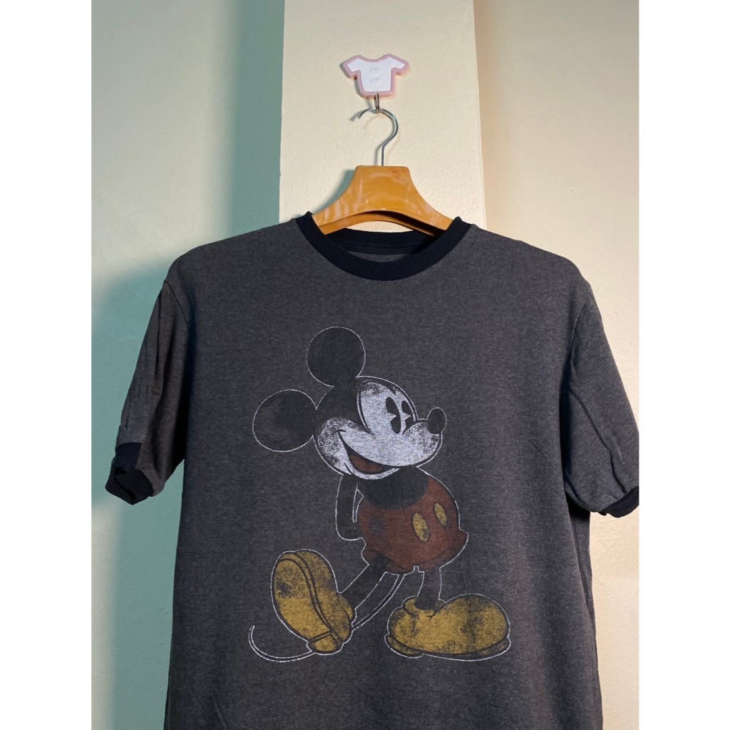 เสื้อยืดวินเทจ Mickey Mouse แขนจั้ม