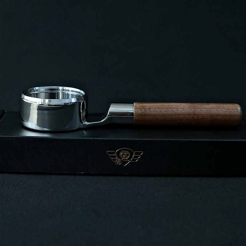 ⚡️ร้านทางการพร้อมจัดส่งจากประเทศไทย Mischief Sit Flat 58mm Walnut-E61 Bottomless Portafilter พอร์ตาฟิลเตอร์แบบไม่มี