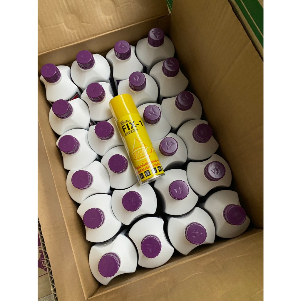 ยกลัง!! 24 ขวดน้ำมันเครื่องเวลลอยVELOIL.4cycle.SAE2OW-50 ฝาม่วง 0.8