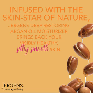 เจอร์เกนส์ ออยล์-อินฟิวส์ ดีพ รีสโตร์ริ่ง 496 มล. JERGENS OIL-INFUSED DEEP RESTORING ARGAN 24-HOUR MOISTURIZER 496 ML