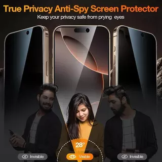 ฟิล์มกันมองแบบดึงฝุ่น iphone 17 pro max สำหรับ ไอโฟน 16 16e 15 plus 14 13 i12 11 กันเสือก