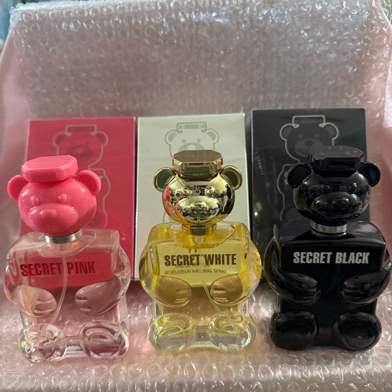 น้ำหอมน้องหมี ALORA Secret Pink / Black / White 100ml. 3 สี 3 กลิ่น