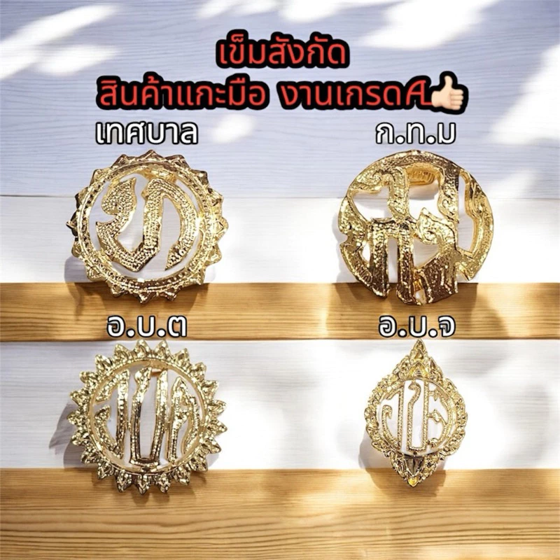 เข็มสังกัด สินค้าแกะมือ เข็มหน่วยงานติดหน้าอกชุดราชการ แบบเข็มกลัด