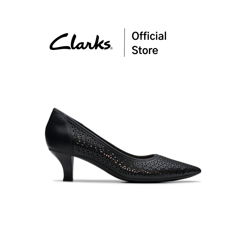 Clarks รุ่น KEPLEY SKY สี BLACK LEATHER รองเท้าคัทชูผู้หญิง รองเท้าส้นสูงหนังแท้ คุณภาพดี ใส่สบาย