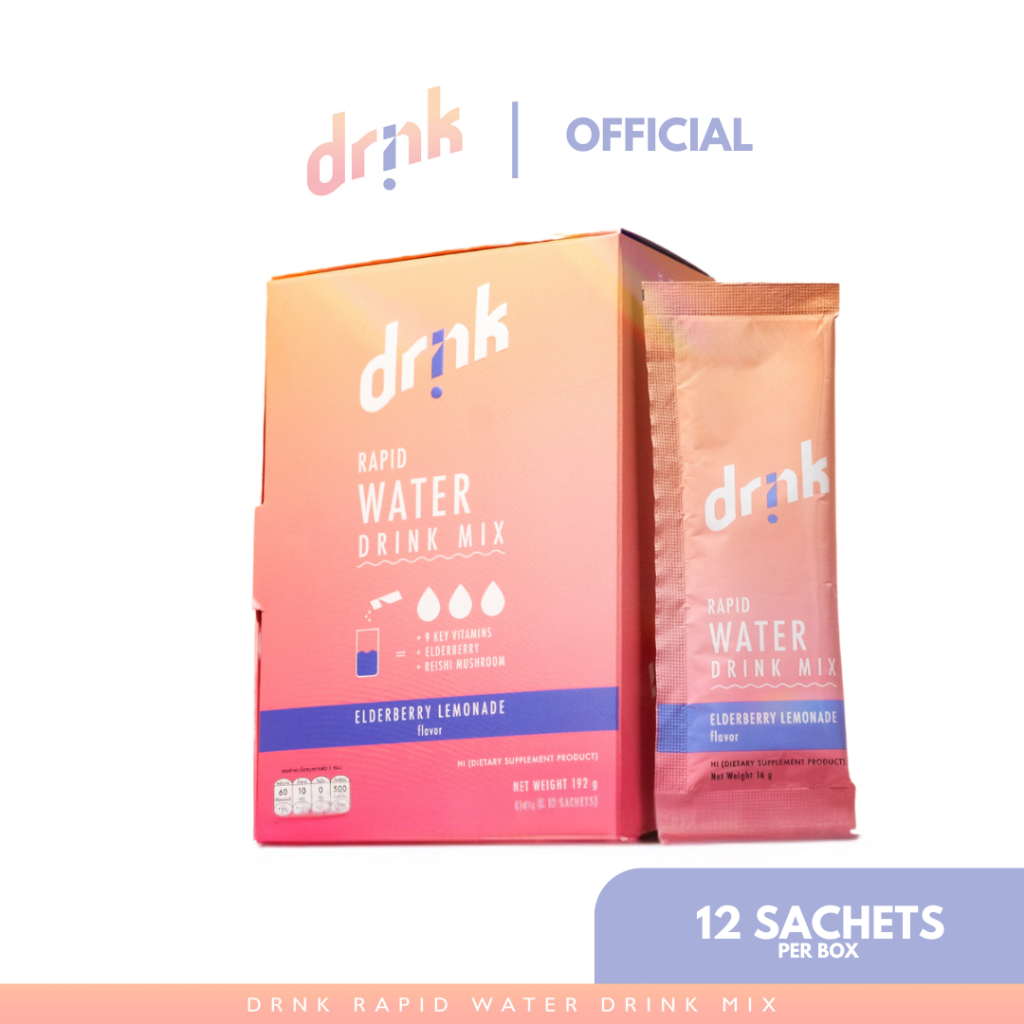 DRNK Hi Rapid Water Drink Mix - Elderberry Lemonade Flavor